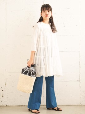 「FIKA（フィカ）のアイテム（ワンピース/ドレス）」を使った、FIKA.さん（レディース・160cm）の夏コーディネート
