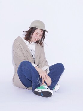 「FIKA（フィカ）のアイテム（テーラードジャケット）」を使った、FIKA.さん（レディース・158cm）の夏コーディネート