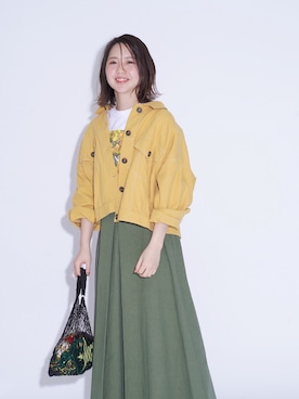 「FIKA（フィカ）のアイテム（スカート）」を使った、FIKA.さん（レディース・158cm）の夏コーディネート