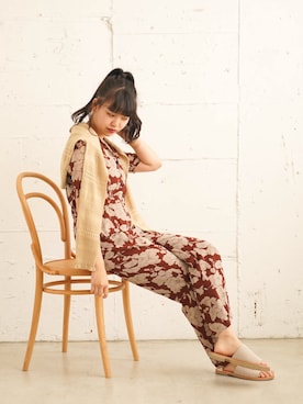 「FIKA.」｜「アイテム（つなぎ/オールインワン）」を使った、FIKA.さん（レディース・160cm）の夏コーディネート
