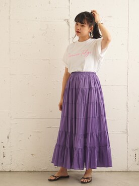 「FIKA（フィカ）のアイテム（スカート）」を使った、FIKA.さん（レディース・160cm）の夏コーディネート
