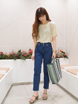 「FIKA（フィカ）のアイテム（トップス）」を使った、FIKA.さん（レディース・162cm）の夏コーディネート