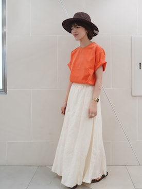 「FIKA（フィカ）のアイテム（スカート）」を使った、FIKA.さん（レディース・162cm）の夏コーディネート