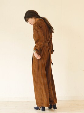 「FIKA（フィカ）のアイテム（オールインワン・サロペット）」を使った、FIKA.さん（レディース・161cm）の夏コーディネート