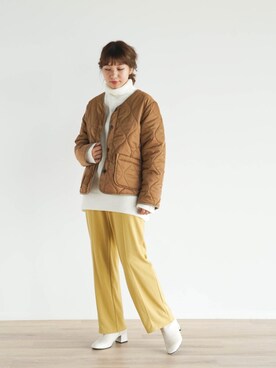 「FIKA（フィカ）のアイテム（ジャケット/アウター）」を使った、FIKA.さん（レディース・157cm）の秋コーディネート