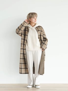 「FIKA（フィカ）のアイテム（チェスターコート）」を使った、FIKA.さん（レディース・152cm）の秋コーディネート