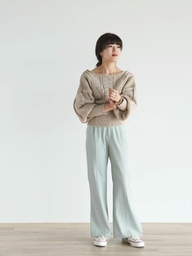 「FIKA（フィカ）のアイテム（パンツ）」を使った、FIKA.さん（レディース・162cm）の冬コーディネート