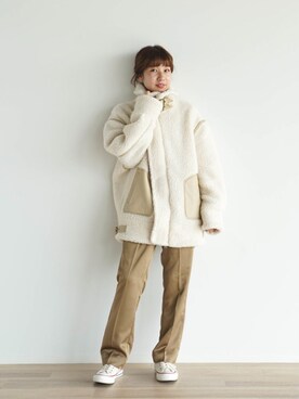 「FIKA（フィカ）のアイテム（パンツ）」を使った、FIKA.さん（レディース・157cm）の冬コーディネート