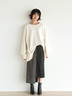 「FIKA（フィカ）のアイテム（スカート）」を使った、FIKA.さん（レディース・170cm）の冬コーディネート