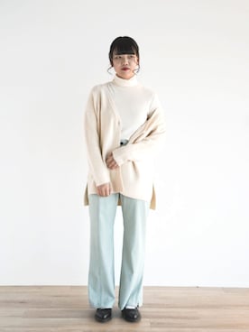 「FIKA（フィカ）のアイテム（パンツ）」を使った、FIKA.さん（レディース・160cm）の冬コーディネート
