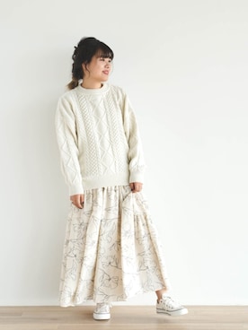 「FIKA（フィカ）のアイテム（スカート）」を使った、FIKA.さん（レディース・159cm）の冬コーディネート