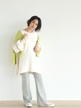 「FIKA（フィカ）のアイテム（スウェット）」を使った、FIKA.さん（レディース・158cm）の冬コーディネート