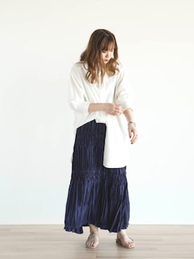 「FIKA（フィカ）のアイテム（スカート）」を使った、FIKA.さん（レディース・162cm）の春コーディネート