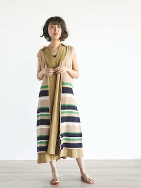 「FIKA（フィカ）のアイテム（ワンピース/ドレス）」を使った、FIKA.さん（レディース・168cm）の春コーディネート