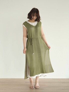 「FIKA（フィカ）のアイテム（ワンピース/ドレス）」を使った、FIKA.さん（レディース・156cm）の夏コーディネート