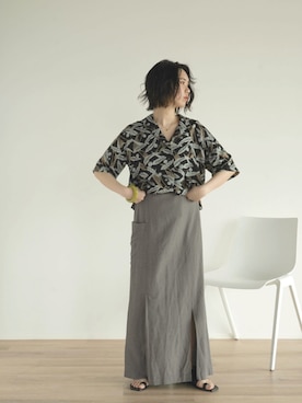 「FIKA（フィカ）のアイテム（スカート）」を使った、FIKA.さん（レディース・158cm）の夏コーディネート