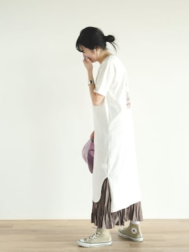 「FIKA（フィカ）のアイテム（ワンピース/ドレス）」を使った、FIKA.さん（レディース・161cm）の夏コーディネート
