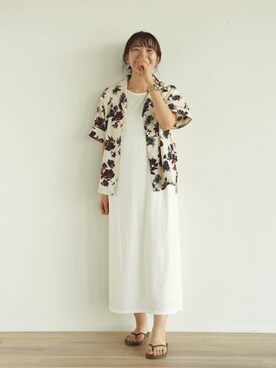 「FIKA（フィカ）のアイテム（ワンピース/ドレス）」を使った、FIKA.さん（レディース・156cm）の夏コーディネート