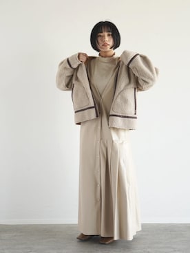 「FIKA（フィカ）のアイテム（ワンピース/ドレス）」を使った、FIKA.さん（レディース・150cm）の冬コーディネート