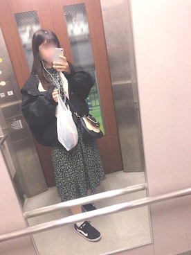 「one after another NICE CLAUP（ワンアフターアナザーナイスクラップ）のアイテム（マウンテンパーカー）」を使った、♡𝒦さん（レディース・159cm）の冬コーディネート