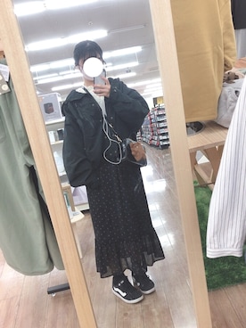 「one after another NICE CLAUP（ワンアフターアナザーナイスクラップ）のアイテム（マウンテンパーカー）」を使った、♡𝒦さん（レディース・159cm）の秋コーディネート