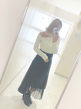 「アイテム（チョーカー）」を使った、あんなさん（レディース・157cm・10代）の春コーディネート