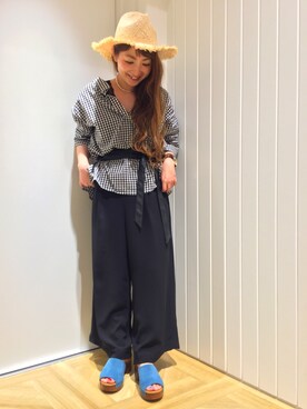 「PLUIE（プリュイ）のアイテム（ネックレス）」を使った、MIKUさん（レディース・150cm）の春コーディネート