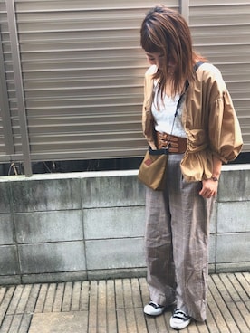 「PLUIE（プリュイ）のアイテム（ネックレス）」を使った、MIKUさん（レディース・150cm）の秋コーディネート