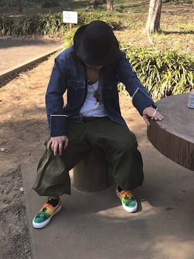 「アイテム（スリッポン、その他）」を使った、幻の金次さん（メンズ・165cm）の夏コーディネート