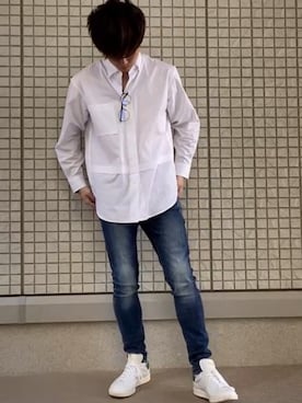 「UNIQLO+J」｜豪さん（メンズ・178cm・20代）の秋コーディネート