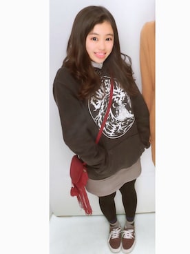 「quiksilver」｜おさたろうさん（レディース・154cm）の冬コーディネート