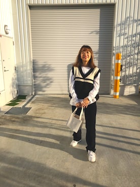 「JAMESIE（ジェイムジー）のアイテム」を使った、Mikuさん（レディース・154cm）の春コーディネート