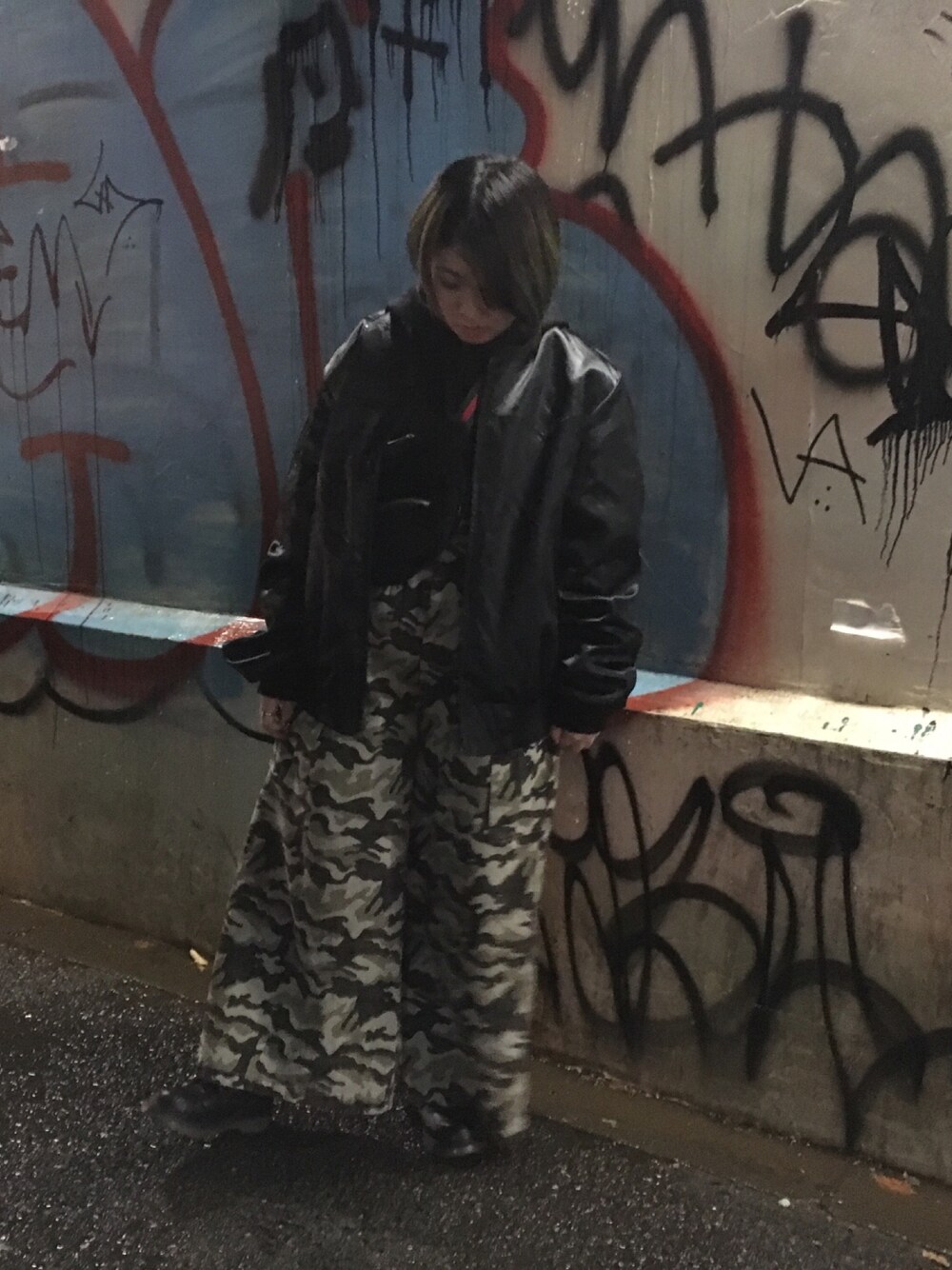 「ワイドパンツ、大人カジュアル、カジュアルコーデ、おしゃれさんと繋がりたい、冬、パンツスタイル」｜「no brandのアイテム（ブルゾン、ブラック系）」を使った、Rody❤︎スプリングタイプカラーさん（レディース・150cm）の冬コーディネートの1枚目の写真