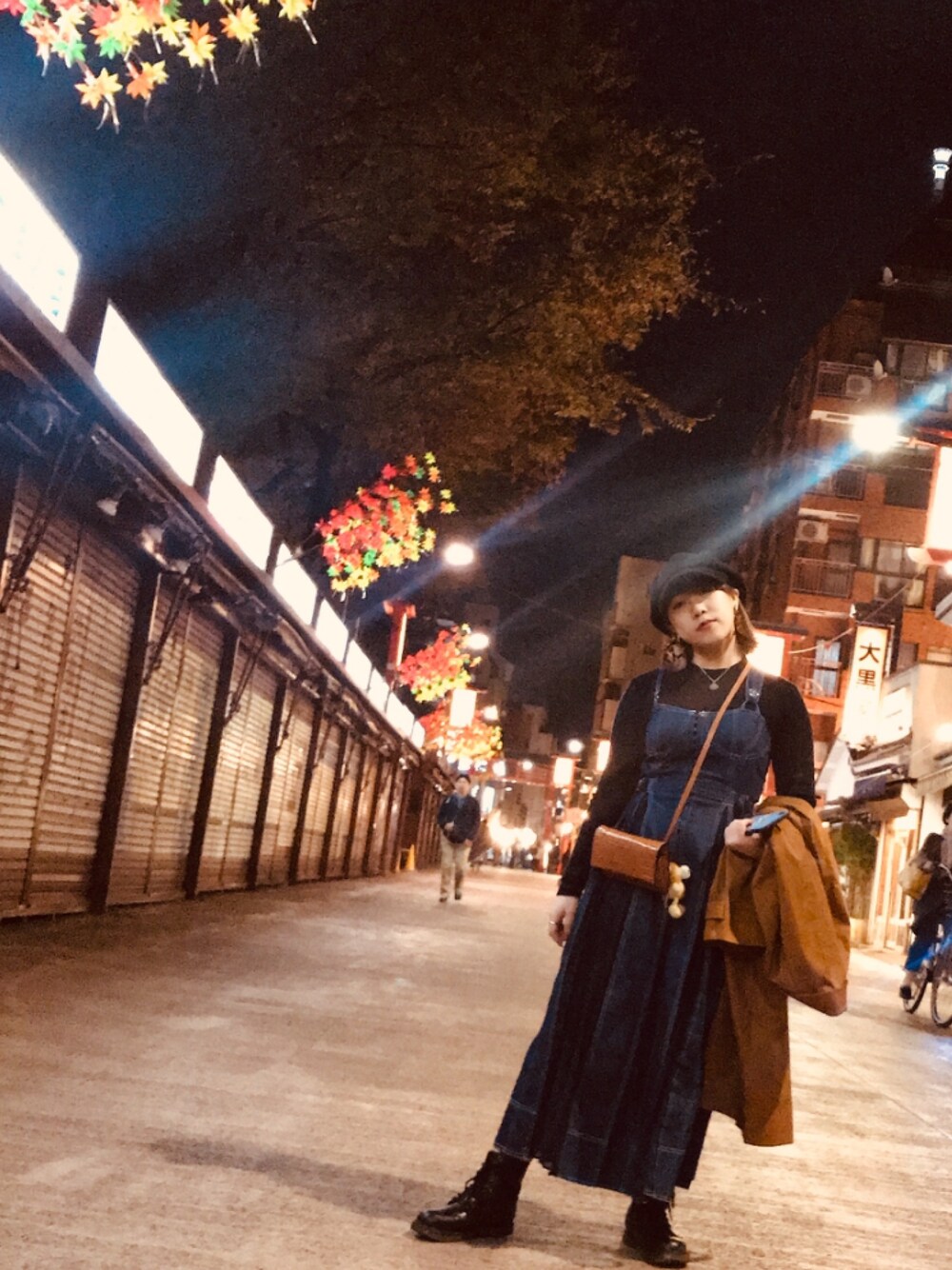 「浅草、今日のコーデ、オトナカジュアル、大人コーデ、休日スタイル、モッズコート、GU」｜「GUのアイテム（モッズコート、ブラウン系）」を使った、Rody❤︎スプリングタイプカラーさん（レディース・150cm）の秋コーディネートの1枚目の写真