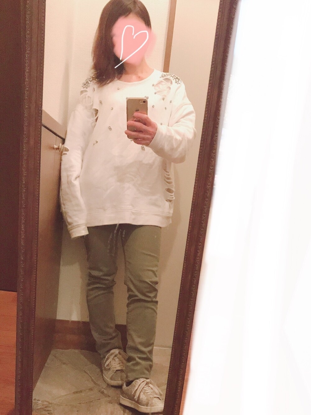 「ザラジョ、春コーデ、大人カジュアル、ビッグシルエット、低身長、大人コーデ」｜「ZARAのアイテム（スウェット、ホワイト系）」を使った、Rody❤︎スプリングタイプカラーさん（レディース・155cm）の冬コーディネートの1枚目の写真