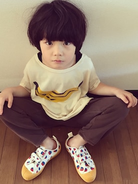 「bobo chose（ボボ チョース）のアイテム」を使った、eightmaaanさん（キッズ・110cm）の冬コーディネート