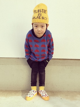 「bobo chose（ボボ チョース）のアイテム」を使った、eightmaaanさん（キッズ・110cm）の冬コーディネート