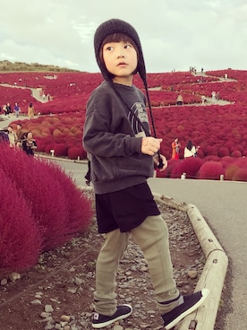 「bobo chose（ボボ チョース）のアイテム」を使った、eightmaaanさん（キッズ・110cm）の秋コーディネート