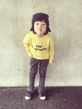 「bobo chose（ボボ チョース）のアイテム」を使った、eightmaaanさん（キッズ・120cm）の冬コーディネート