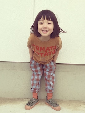「bobo chose（ボボ チョース）のアイテム」を使った、eightmaaanさん（キッズ・120cm）の冬コーディネート