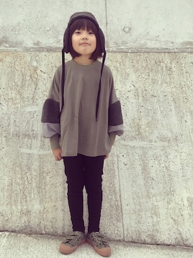 「UJU（ウジュ）のアイテム」を使った、eightmaaanさん（キッズ・120cm）の冬コーディネート