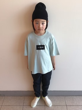 「こども ビームス（コドモビームス）のアイテム（ニットキャップ/ビーニー）」を使った、eightmaaanさん（キッズ・125cm）の春コーディネート