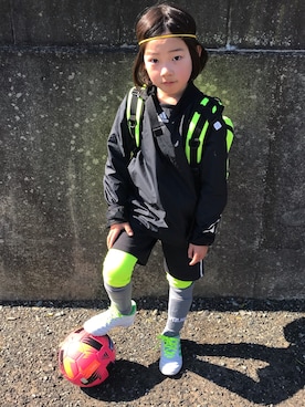 「RE/SP（アールイーエスピー）のアイテム（バッグ）」を使った、eightmaaanさん（キッズ・125cm）の春コーディネート