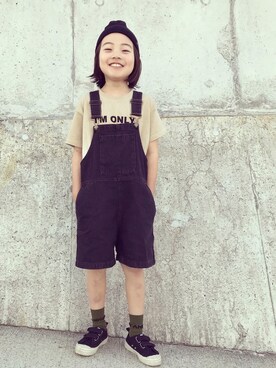 「こども ビームス（コドモビームス）のアイテム（ニットキャップ/ビーニー）」を使った、eightmaaanさん（キッズ・125cm）の春コーディネート