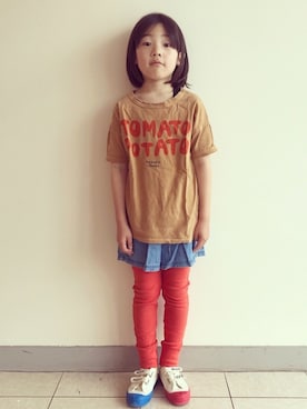 「bobo chose（ボボ チョース）のアイテム」を使った、eightmaaanさん（キッズ・125cm）の春コーディネート
