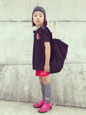 「RE/SP（アールイーエスピー）のアイテム（バッグ）」を使った、eightmaaanさん（キッズ・125cm）の夏コーディネート