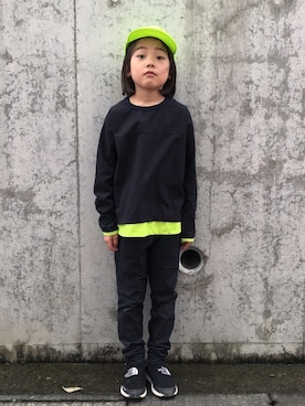 「BEAMS BOY（ビームスボーイ）のアイテム（帽子）」を使った、eightmaaanさん（キッズ・125cm）の夏コーディネート