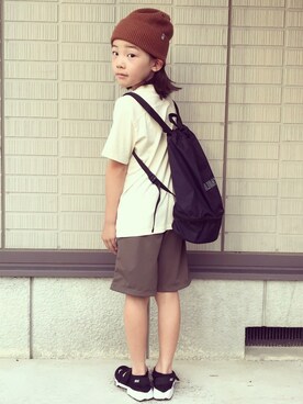 「devirock（デビロック）のアイテム（バッグ）」を使った、eightmaaanさん（キッズ・125cm）の夏コーディネート