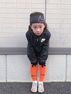 「NIKE（ナイキ）のアイテム（その他アウター）」を使った、eightmaaanさん（キッズ・128cm）の秋コーディネート