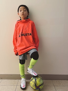 「アスレタ」｜eightmaaanさん（キッズ・130cm）の冬コーディネート